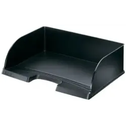 Leitz Plus Jumbo Bandeja Portadocumentos de Gran Capacidad - Acceso Apaisado - Hasta 10uds Apilables - Color Negro | Ahorro Impr