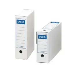Dohe Caja de Archivo Definitivo - Tamaño Folio - Medidas 255x355x100mm - Utilizable en Horizontal y Vertical - Facil Montaje - C