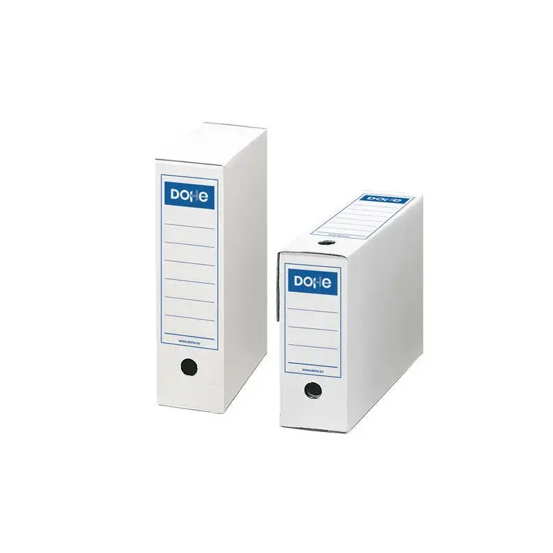 Dohe Caja de Archivo Definitivo - Tamaño Folio - Medidas 255x355x100mm - Utilizable en Horizontal y Vertical - Facil Montaje - C
