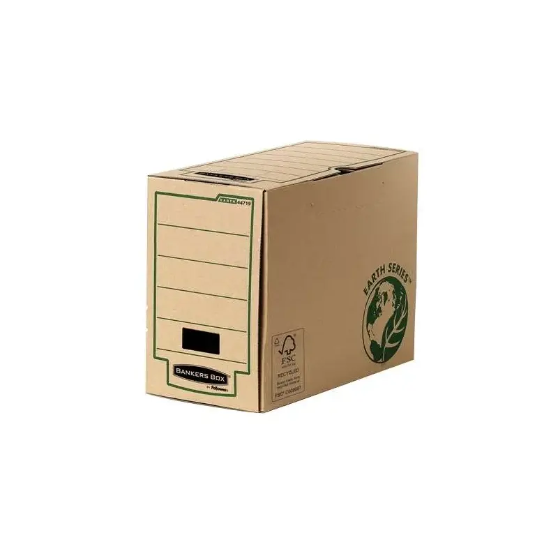 Fellowes Bankers Box Earth Caja de Archivo Definitivo Folio 150mm - Montaje Manual - Carton Reciclado Certificacion FSC - Color