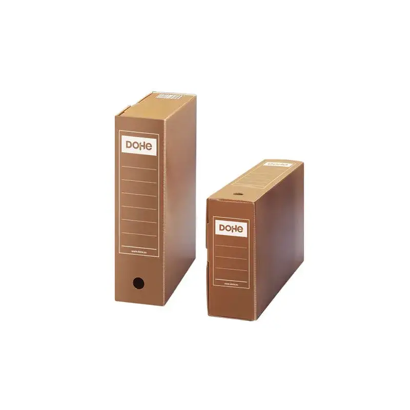 Dohe Caja de Archivo Definitivo Polipropileno Acanalado Lomo 100mm - Tamaño Folio - Utilizable en Horizontal y Vertical - Facil