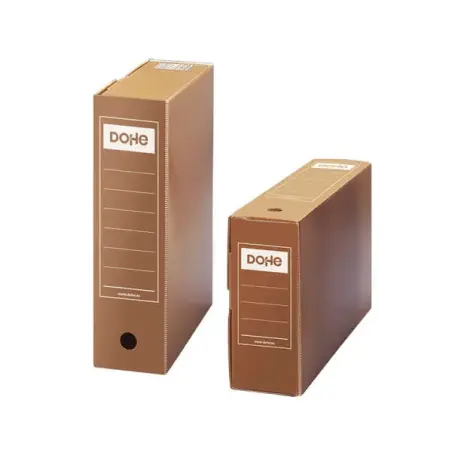 Dohe Caja de Archivo Definitivo Polipropileno Acanalado Lomo 100mm - Tamaño Folio - Utilizable en Horizontal y Vertical - Facil