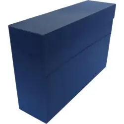 Elba Caja de Transferencia - Carton Forrado con Tela Geltex - Tapa con Cierre de Presion - Solapa Abatible - Medidas 39.6x25.4cm