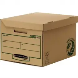 Fellowes Bankers Box Earth Series Maxi Contenedor de Archivos Automontable - Tapa Fija - Admite hasta 6 Caja de Archivo Definiti