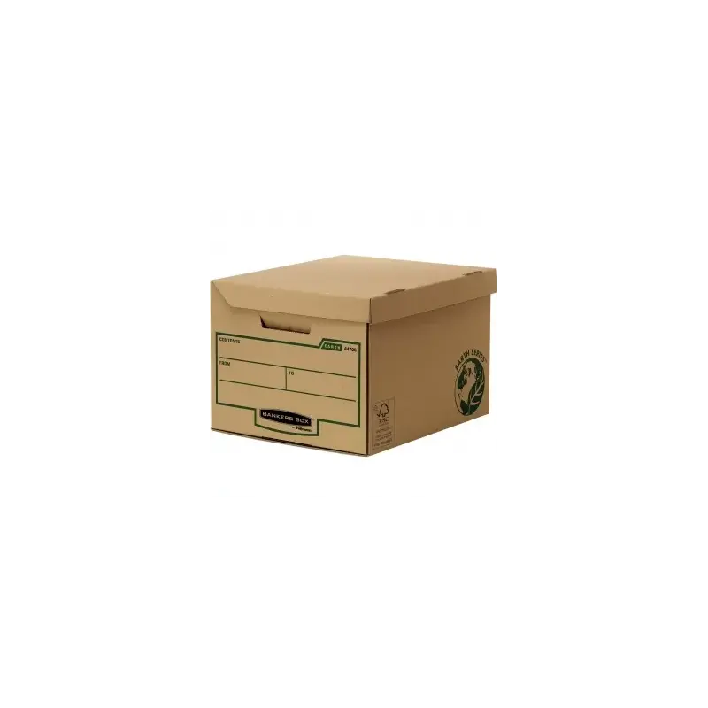 Fellowes Bankers Box Earth Series Maxi Contenedor de Archivos Automontable - Tapa Fija - Admite hasta 6 Caja de Archivo Definiti