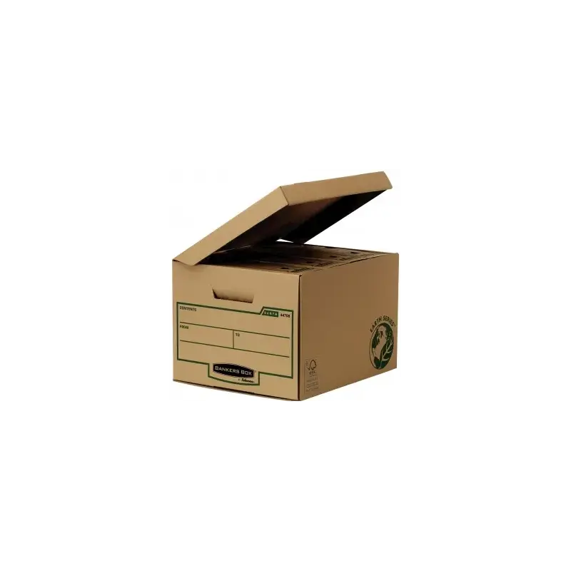 Fellowes Bankers Box Earth Series Maxi Contenedor de Archivos Automontable - Tapa Fija - Admite hasta 6 Caja de Archivo Definiti