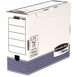 Fellowes Bankers Box Pack de 10 Cajas de Archivo Definitivo Tamaño A4 Fastfold - Certificacion FSC - Medidas Internas 26x10x31.5