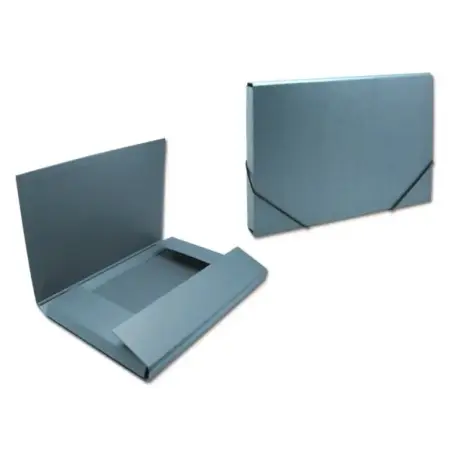 Bismark Carpeta para Proyectos - Medidas 350x230x30mm - Fabricada en Carton - Cierre con Gomas - Color Azul | Ahorro Imprimiendo