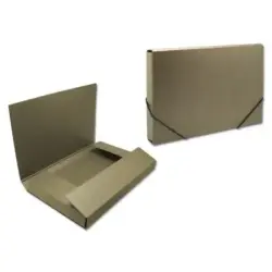 Bismark Carpeta para Proyectos - Medidas 350x230x50mm - Fabricada en Carton - Cierre con Gomas - Color Marron | Ahorro Imprimien