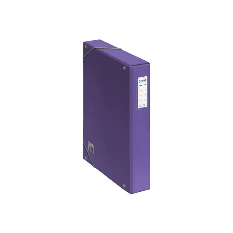 Dohe Caja para Proyectos - Lomo de 5cm - Carton Forrado con Papel Impreso y Plastificado - Tarjetero con Etiqueta en el Lomo - S