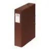 Dohe Caja para Proyectos Lomo 7cm - Carton Forrado con Papel Impreso y Plastificado - Cierre con Gomas - Color Cuero | Ahorro Im