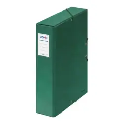 Dohe Caja para Proyectos Lomo 7cm - Carton Forrado con Papel Impreso y Plastificado - Cierre con Gomas - Color Verde | Ahorro Im