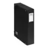 Dohe Caja para Proyectos Lomo 7cm - Carton Forrado con Papel Impreso y Plastificado - Cierre con Gomas - Color Negro | Ahorro Im