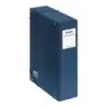 Dohe Caja para Proyectos Lomo 9cm - Carton Forrado con Papel Impreso y Plastificado - Cierre con Gomas - Color Azul | Ahorro Imp