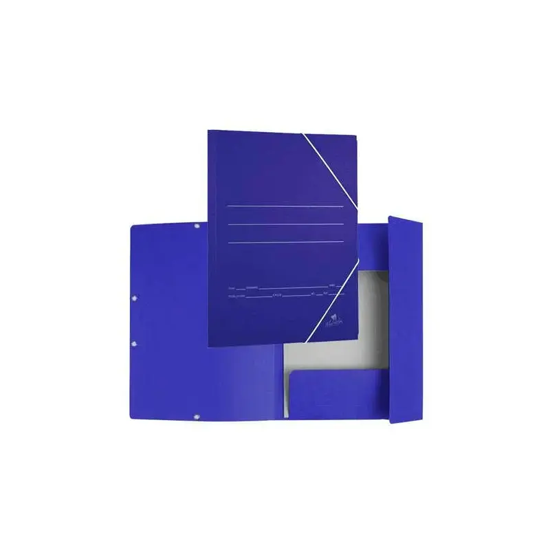 Mariola Carpeta de Carton con Solapas Folio 500gr/m2 - Medidas 34x25x1cm - Cierre con Goma Elastica - Color Azul Mate | Ahorro I