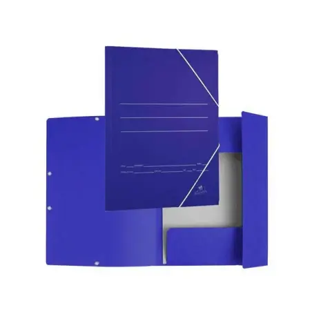 Mariola Carpeta de Carton con Solapas Folio 500gr/m2 - Medidas 34x25x1cm - Cierre con Goma Elastica - Color Azul Mate | Ahorro I