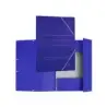 Mariola Carpeta de Carton con Solapas Folio 500gr/m2 - Medidas 34x25x1cm - Cierre con Goma Elastica - Color Azul Mate | Ahorro I