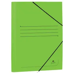 Mariola Carpeta de Carton Estucado con Solapas Folio 500gr/m2 - Medidas 34x25x1cm - Cierre con Goma Elastica - Color Verde | Aho