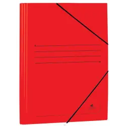 Mariola Carpeta de Carton Estucado con Solapas Folio 500gr/m2 - Medidas 34x25x1cm - Cierre con Goma Elastica - Color Rojo | Ahor