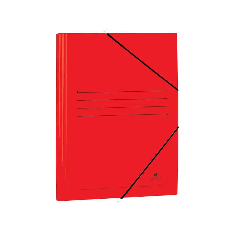 Mariola Carpeta de Carton Estucado con Solapas Folio 500gr/m2 - Medidas 34x25x1cm - Cierre con Goma Elastica - Color Rojo | Ahor