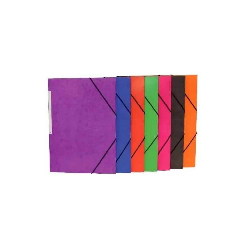 Mariola Carpeta de Carton Simil Prespan con Etiqueta en Lomo Folio 500gr/m2 - Medidas 34x25cm - Cierre con Goma Elastica - Color