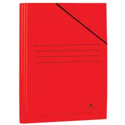 Mariola Carpeta de Carton Plastificado Folio 500gr/m2 - Medidas 34x25cm - Cierre con Goma Elastica - Color Rojo | Ahorro Imprimi