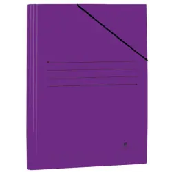 Mariola Carpeta de Carton Plastificado Folio 500gr/m2 - Medidas 34x25cm - Cierre con Goma Elastica - Color Violeta | Ahorro Impr