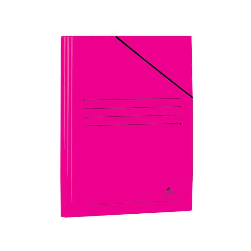 Mariola Carpeta de Carton Plastificado Folio 500gr/m2 - Medidas 34x25cm - Cierre con Goma Elastica - Color Fucsia | Ahorro Impri