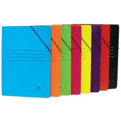 Mariola Carpeta de Carton Plastificado Folio 500gr/m2 - Medidas 34x25cm - Cierre con Goma Elastica - Colores Surtidos | Ahorro I