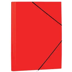 Mariola Carpeta de Polipropileno con Solapas 450 Micras - Formato Folio - Medidas 34x25cm - Cierre con Goma Elastica - Color Roj