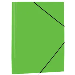 Mariola Carpeta de Polipropileno con Solapas 450 Micras - Formato Folio - Medidas 34x25cm - Cierre con Goma Elastica - Color Ver