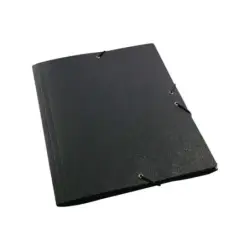 Mariola Carpeta A3 Carton Compacto Gofrado - Formato A3 - Medidas 37x50cm - Cierre con Goma Elastica - Color Negro | Ahorro Impr