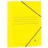 Mariola Carpeta de Carton Estucado con Solapas Folio 500gr/m2 - Medidas 34x25x1cm - Cierre con Goma Elastica - Color Amarillo |