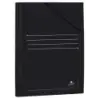 Mariola Carpeta de Carton Plastificado Folio 500gr/m2 - Medidas 34x25cm - Cierre con Goma Elastica - Color Negro | Ahorro Imprim