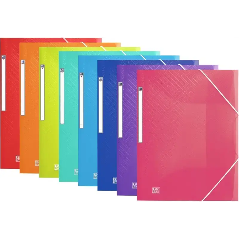 Oxford Urban A4+ Carpeta de Gomas con 3 Solapas A4+ - Plastico Translucido - Lomo15mm Ampliable hasta 25mm - Colores Surtidos |