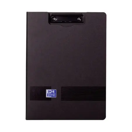 Oxford Live & Go Carpeta con Pinza Metalica - Fabricada en Polifoam - Bolsillo Interior - Color Negro | Ahorro Imprimiendo