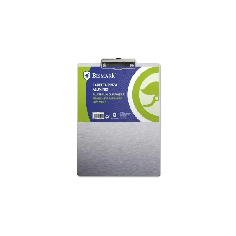 Biskmark Carpeta Sujetapapeles con Base de Aluminio y Pinza Metalica - Formato Folio | Ahorro Imprimiendo