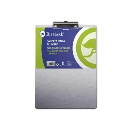 Biskmark Carpeta Sujetapapeles con Base de Aluminio y Pinza Metalica - Formato Folio | Ahorro Imprimiendo