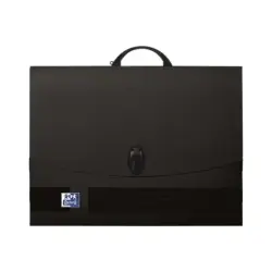 Oxford Carpeta de Dibujo A3 con Cierre y Asa Negra - Tamaño A3 - Cierre Seguro - Asa Resistente - Diseño Elegante | Ahorro Impri