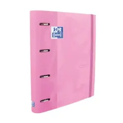Oxford Touch A4+ Europeanbinder - Tapa Extradura Resistente - Lomo de 45mm - Anillas 4Dx35mm - Recambio 5x5 Incluido - Color Fuc