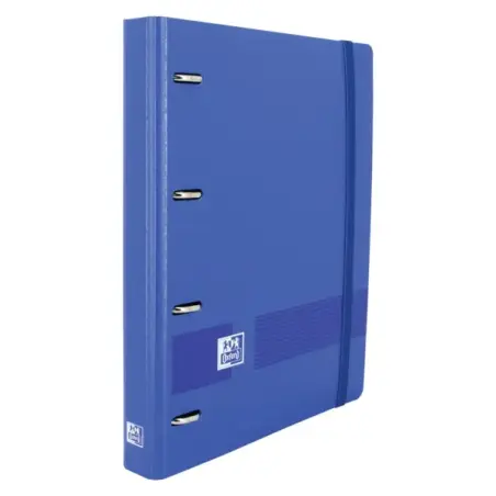 Oxford Live & Go A4+ Polyfoam Europeanbinder - Lomo de 45mm - Anillas de 4Dx35mm - Incluye Recambio 5x5 - Color Azul Marino | Ah