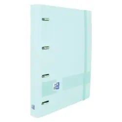 Oxford Live & Go A4+ Polyfoam Europeanbinder - Lomo de 45mm - Anillas de 4Dx35mm - Incluye Recambio 5x5 - Color Azul Pastel | Ah