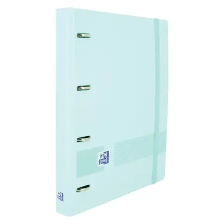 Oxford Live & Go A4+ Polyfoam Europeanbinder - Lomo de 45mm - Anillas de 4Dx35mm - Incluye Recambio 5x5 - Color Azul Pastel | Ah