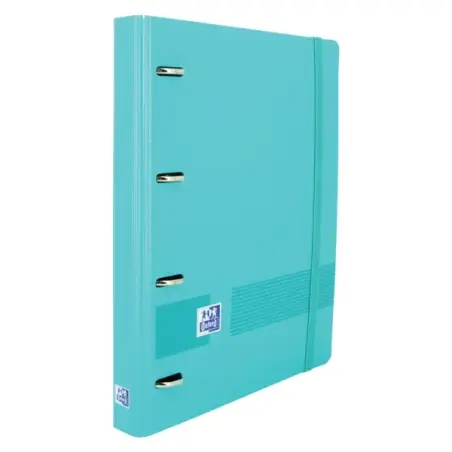 Oxford Live & Go A4+ Polyfoam Europeanbinder - Lomo de 45mm - Anillas de 4Dx35mm - Recambio 5x5 - Color Turquesa | Ahorro Imprim