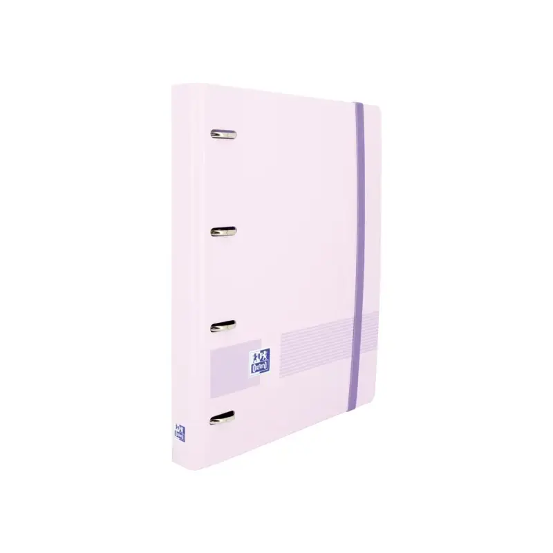 Oxford Live & Go A4+ Polyfoam Europeanbinder - Lomo de 45mm - Anillas de 4Dx35mm - Recambio 5x5 - Color Malva Pastel | Ahorro Im