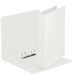 Esselte Carpeta Canguro Gama Basica 25mm - Mecanismo 2 Anillas Mixtas - 2 Bolsillos Exteriores - A4 - Blanco | Ahorro Imprimiend