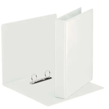 Esselte Carpeta Canguro Gama Basica 25mm - Mecanismo 2 Anillas Mixtas - 2 Bolsillos Exteriores - A4 - Blanco | Ahorro Imprimiend