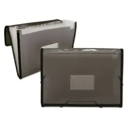 Ingraf Carpeta Frame Fuelle 13 Departamentos Tamaño A4 - Polipropileno Translucido - Gomas y Solapas - Color Gris | Ahorro Impri