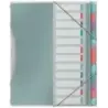 Esselte Colour'Breeze Clasificador con 12 Pestañas Multicolor - Para Formato A4 - 3 Solapas en la Contraportada - Polpropileno e
