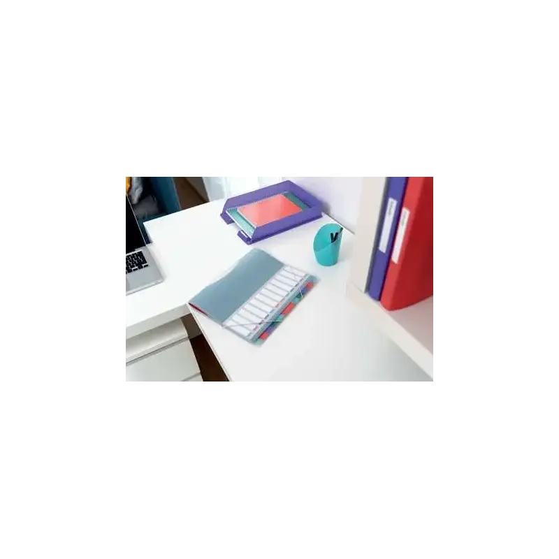 Esselte Colour'Breeze Clasificador con 12 Pestañas Multicolor - Para Formato A4 - 3 Solapas en la Contraportada - Polpropileno e